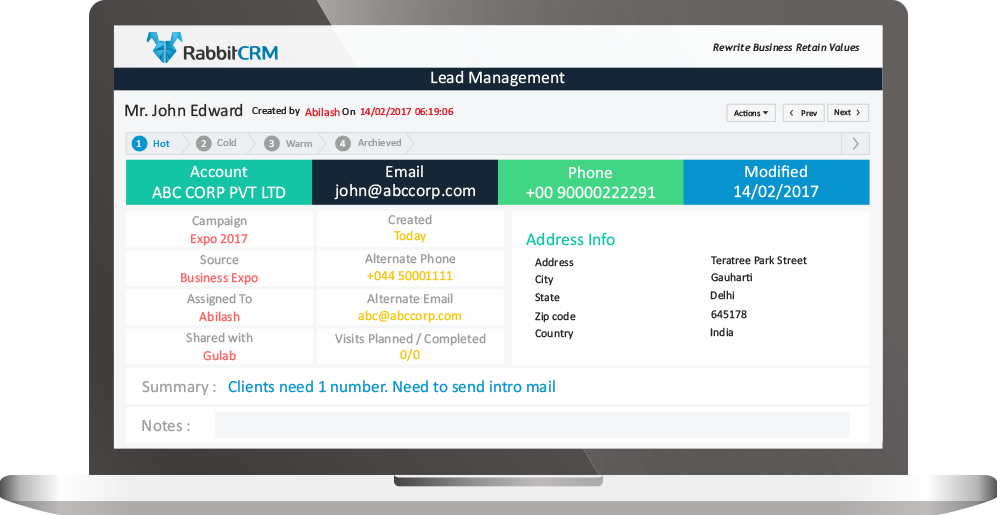 RabbitCRM_Lead_Management