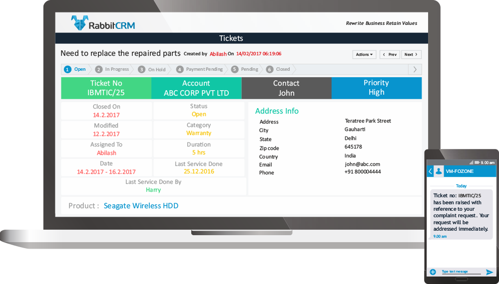 RabbitCRM_Service_module_feature